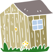 cartoon doodle wooden shed png