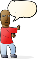 cartoon tough man  with speech bubble png