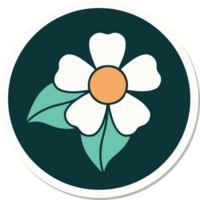 sticker of tattoo in traditional style of a flower png