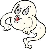 cartoon doodle angry ghost png