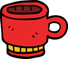 tasse à café de griffonnage de dessin animé png