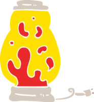 lámpara de lava de dibujos animados de ilustración de color plano png