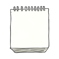 hand textured cartoon notepad png