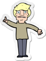 sticker of a cartoon man asking question png