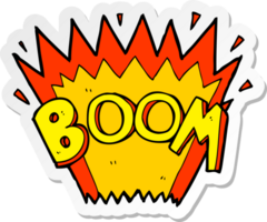 sticker of a cartoon comic book explosion png