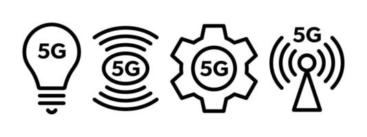 5G icon network concept. 5G network wireless technology vector