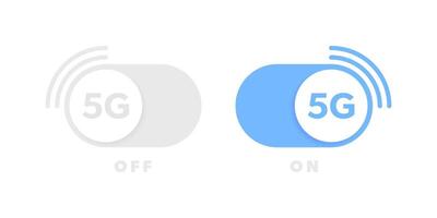 5G icon switch. 5G network wireless technology vector