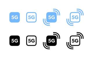 5G icons network. Network wireless technology icons vector