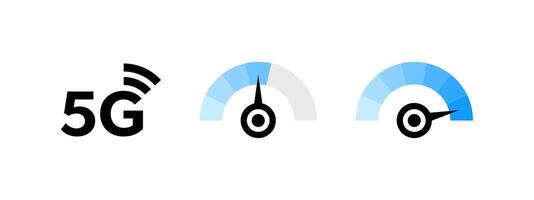 5g scale. Network wireless technology icons vector