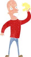 desenho animado Careca homem com peruca png