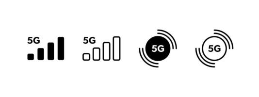 5g signal icons. Network wireless technology icons vector