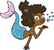 sereia bonita dos desenhos animados png