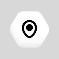 icon of simple forms of point of location vector