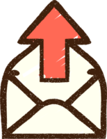 dibujo de tiza de correo enviado png