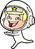 cartoon laughing astronaut png