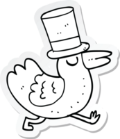 sticker of a funny cartoon bird png