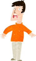 homem aterrorizado dos desenhos animados png