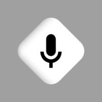 Record Microphone icon. The symbol microphone for web site. Illustration retro microphone for mobile apps. Pictogram Microphone. Minimalist icon. Sound concept icon vector