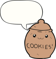 cartoon cookie jar with speech bubble png