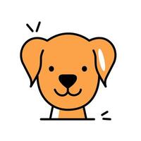 sencillo perro logo. ilustración eps10 vector