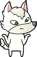 friendly cartoon wolf png