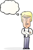 cartoon angry man with thought bubble png