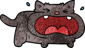 cartoon doodle fat cat png