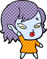 linda garota vampira de desenho animado png