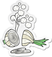 sticker of a cartoon sliced onion png