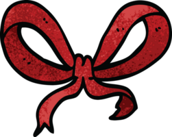 cartoon doodle red bow png