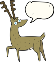 hand drawn speech bubble cartoon stag png