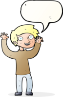 cartoon happy man with speech bubble png