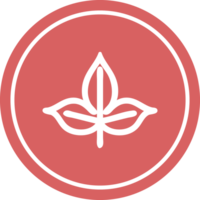 Naturel feuille circulaire icône symbole png