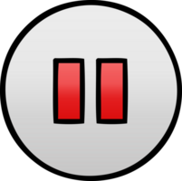 gradient shaded cartoon of a pause button png