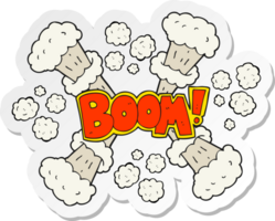 sticker of a cartoon explosion png