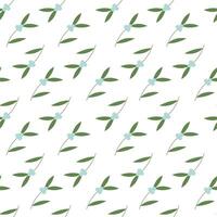 Mistletoe pattern branch with berries and leaves. flat illustration for design vector