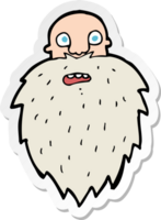 sticker of a cartoon bearded man png