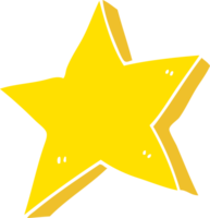 estrella de dibujos animados de estilo de color plano png