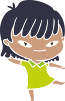 flat color style cartoon woman png