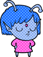 cartoon alien girl png