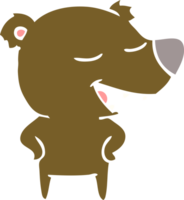 flat color style cartoon bear png