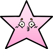 gradiente sombreado desenho animado do uma Estrela peixe png