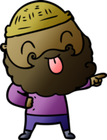 man with beard sticking out tongue png