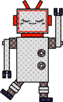 comic book style cartoon of a robot png