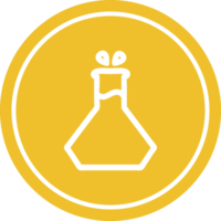 wetenschap experiment circulaire icoon symbool png