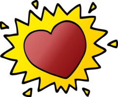 cartoon doodle love heart png