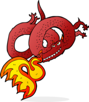 cartoon dragon breathing fire png