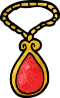 cartoon doodle red pendant png