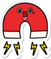 sticker of a cute cartoon magnet png