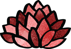 cartoon doodle flowering lotus png